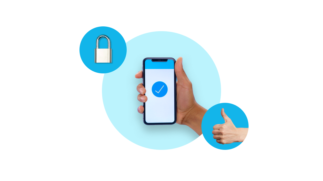 Image shows a secure and private connection taking place on a device.
